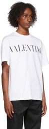 Valentino White 'Valentino' Print T-Shirt