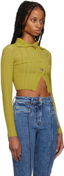 Jacquemus Green Le Raphia 'Le Cardigan Bando' Cardigan