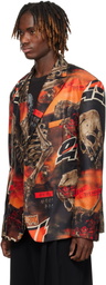 LU'U DAN Black & Orange Slim Jim Blazer