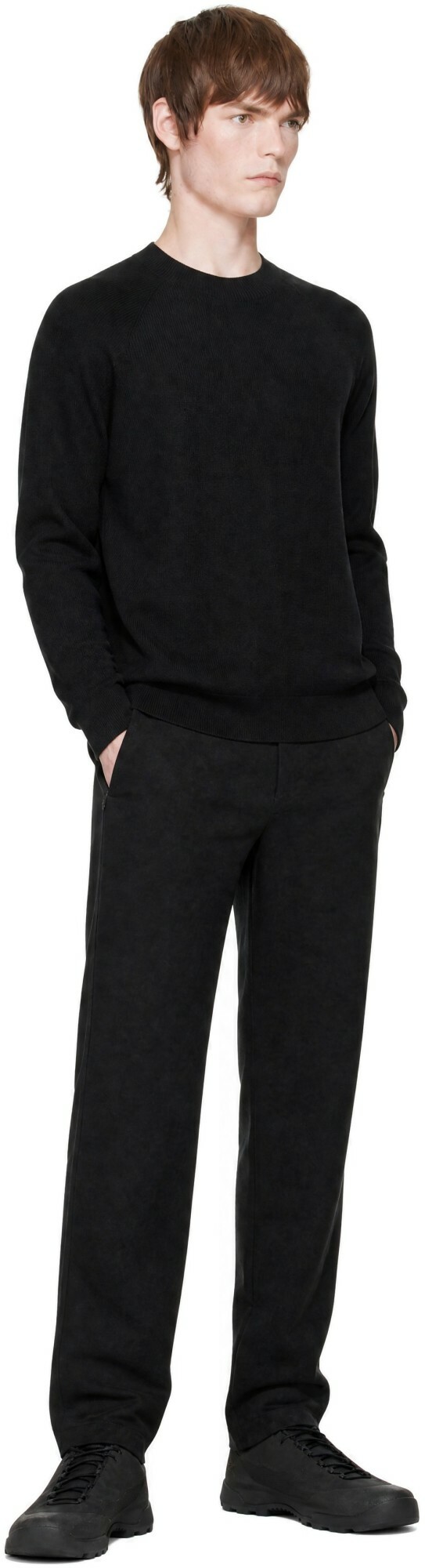Veilance Black Conic Wool Midlayer Sweater
