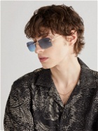 Cartier Eyewear - Frameless Gold-Tone Sunglasses