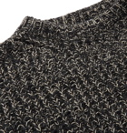 Raf Simons - Logo-Appliqued Ribbed Mélange Wool-Blend Sweater - Gray