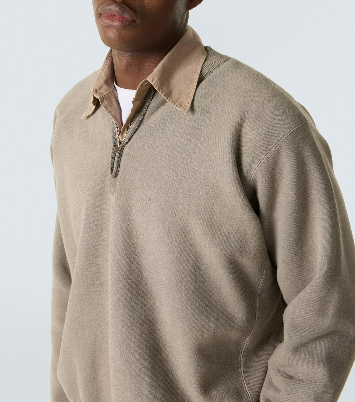 A.Presse Vintage cotton jersey half-zip sweatshirt A.PRESSE