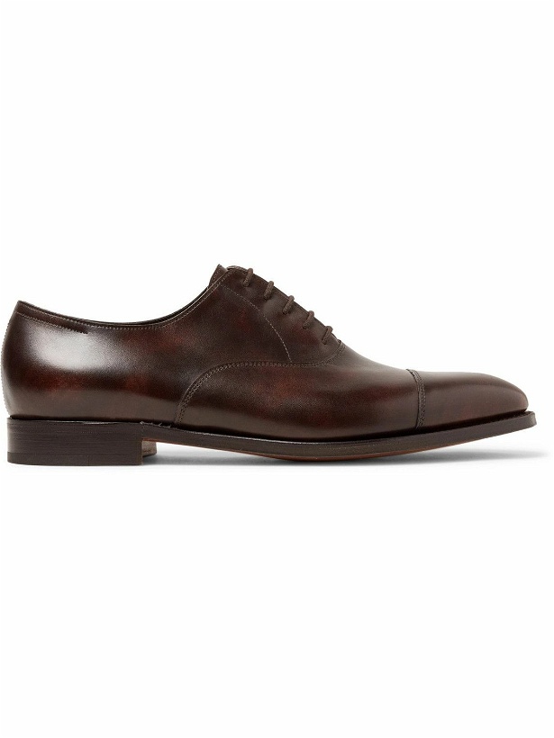 Photo: John Lobb - City II Burnished-Leather Oxford Shoes - Brown