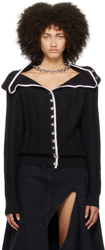 Photo: Y/Project Black Ruffle Necklace Cardigan