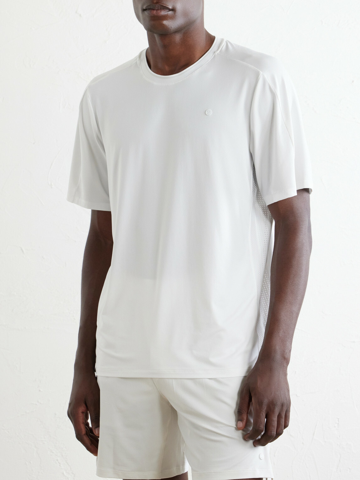 Lululemon - Mesh-Trimmed Jersey Tennis Shirt - White