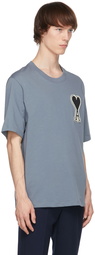 AMI Alexandre Mattiussi SSENSE Exclusive Blue Oversize Ami De Coeur T-Shirt