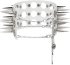 FAL-ASH White Lasercut Spiked Choker