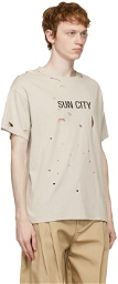 Sankuanz Grey 'Sun City' Holes T-Shirt