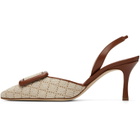 Manolo Blahnik Beige Mayslibi Heels