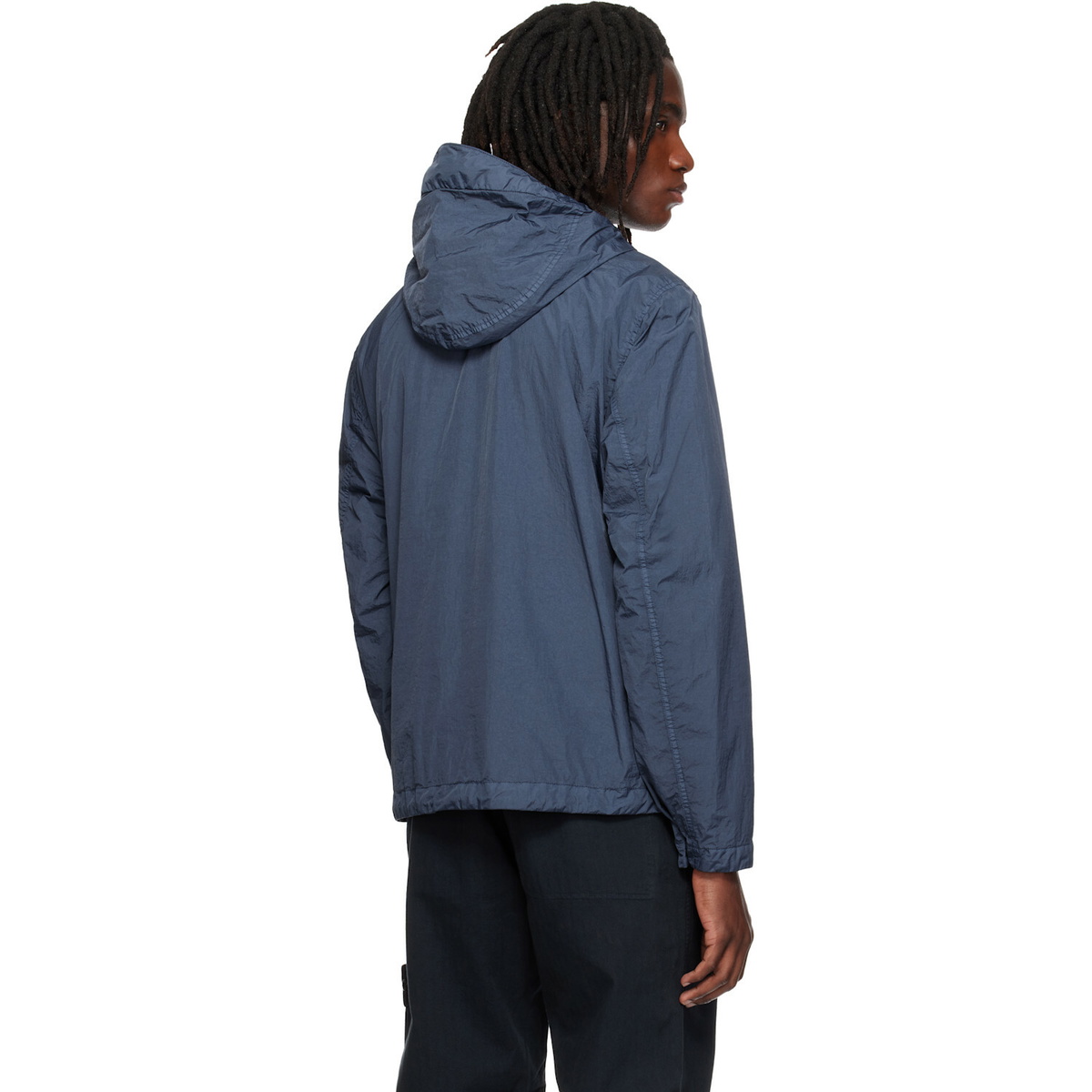Stone Island Blue 4100001 Crinkle Reps NY Jacket