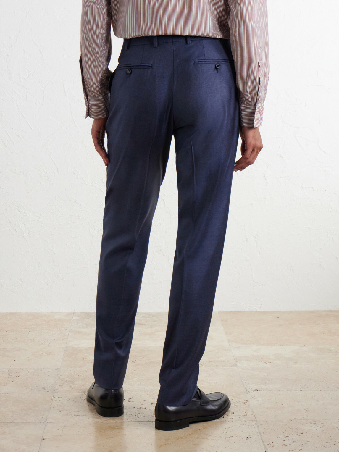Canali - Straight-Leg Wool-Twill Suit Trousers - Blue