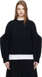 sacai Black Sponge Sweat Pullover Sweatshirt
