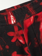 Alexander McQueen - Straight-Leg Printed Cotton-Jersey Bermuda Shorts - Red