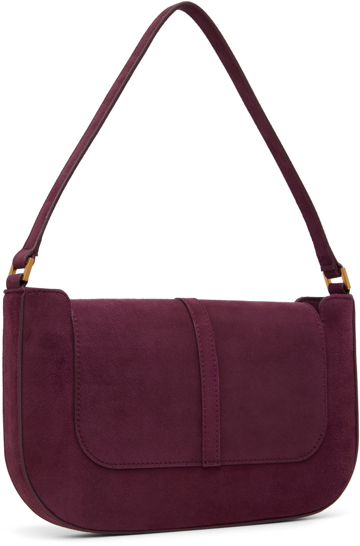 BY FAR Burgundy Miranda Shoulder Bag