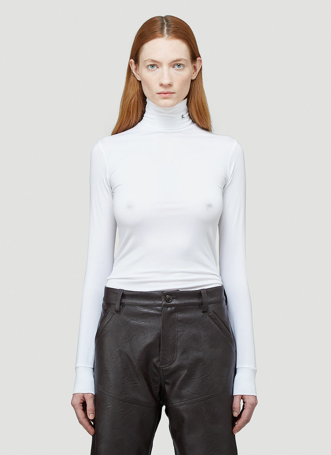 Raf Simons R-Embroidered Turtleneck Top