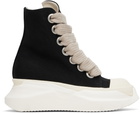 Rick Owens DRKSHDW Black Hollywood Jumbo Laces Abstract Sneak Sneakers