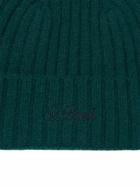 MC2 Saint Barth Man Green Cashmere Blend Hat Wengen With St. Barth Embroidery