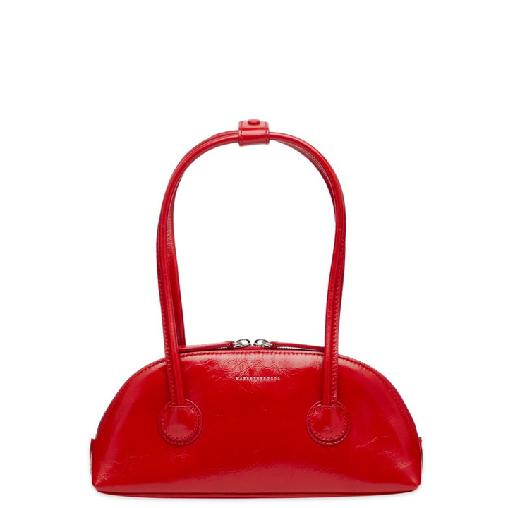 Photo: MARGE SHERWOOD Women's Bessette Shoulder Bag in Apple Red Crinkle 