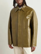 Jil Sander - Oversized Leather Jacket - Green