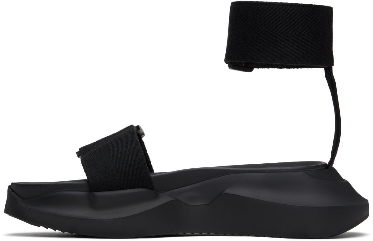 Rick Owens Black Hollywood Strap Spartan Geth Slide Sandals Rick Owens