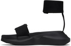 Rick Owens Black Hollywood Strap Spartan Geth Slide Sandals