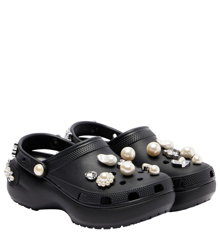 Photo: Simone Rocha x Crocs embellished platform clogs