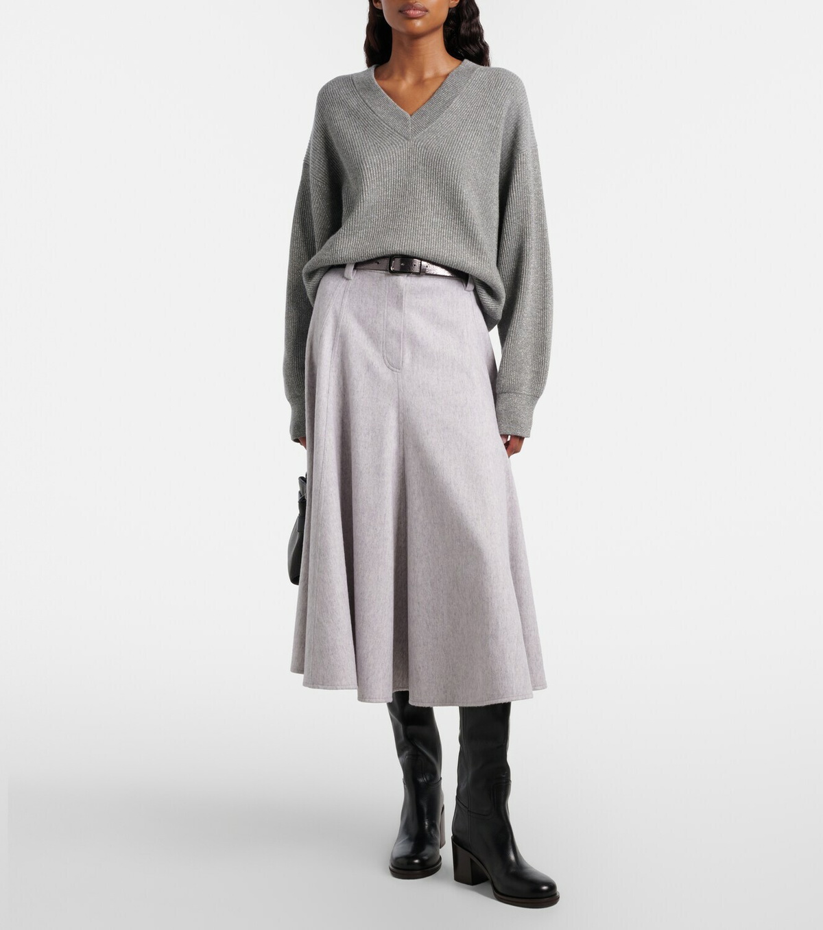 Brunello Cucinelli Virgin wool midi skirt
