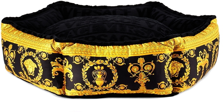 Photo: Versace Yellow & Black Barocco Pet Bed