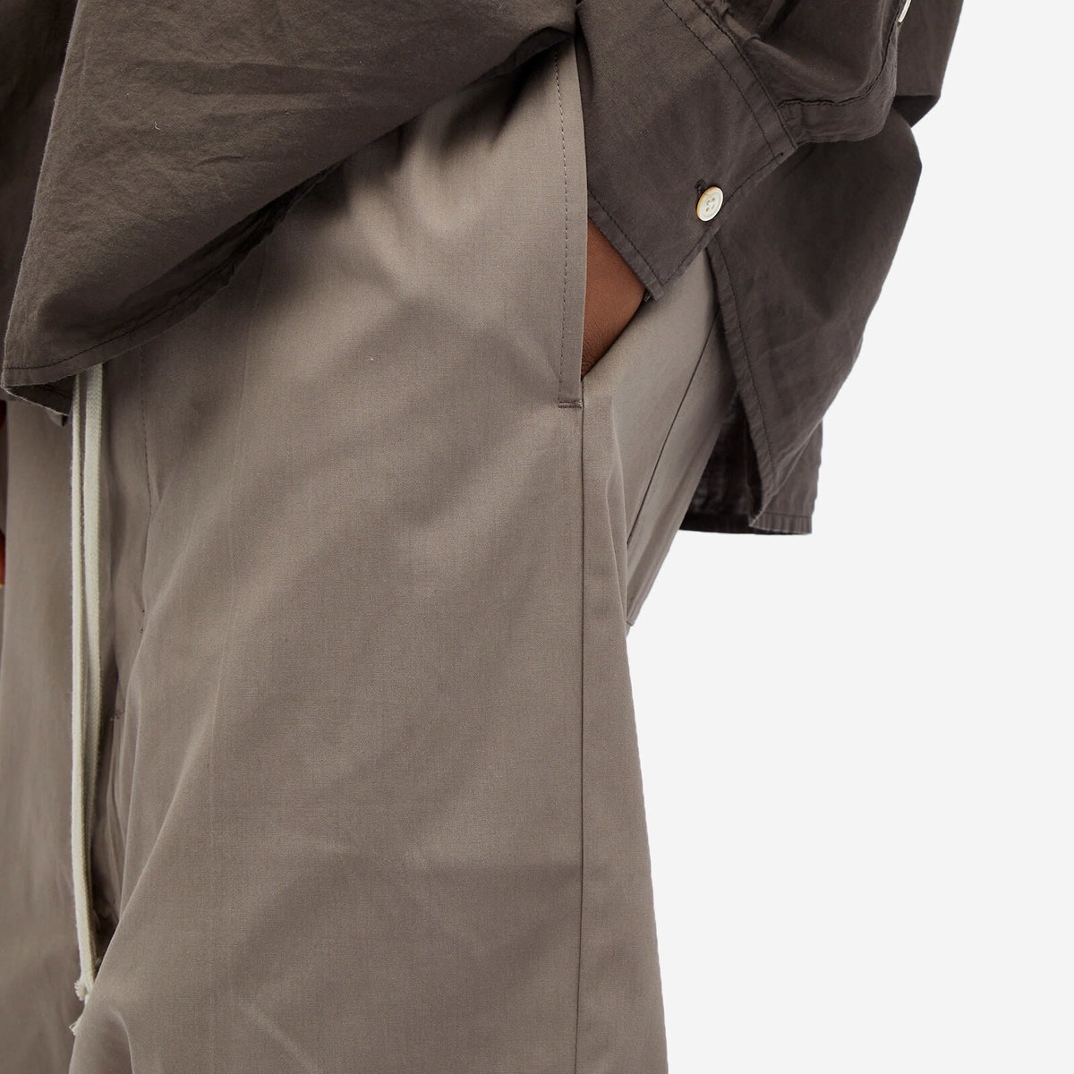 Rick Owens Men's Rick's Pod Short in Dust Rick Owens