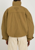 Acne Studios Logo-embroidered Poplin Jacket Khaki