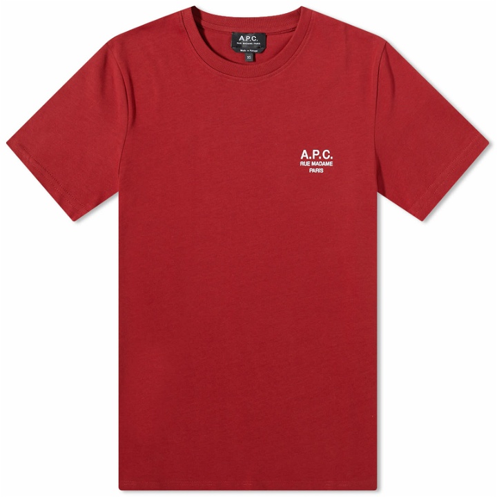 Photo: A.P.C. Raymond Logo T-Shirt in Red