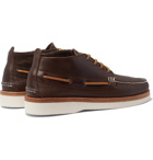 Sperry - Cloud Authentic Original Corduroy-Trimmed Leather Chukka Boots - Brown