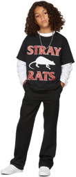 Stray Rats SSENSE Exclusive Kids Black Cotton Rodenticide T-Shirt