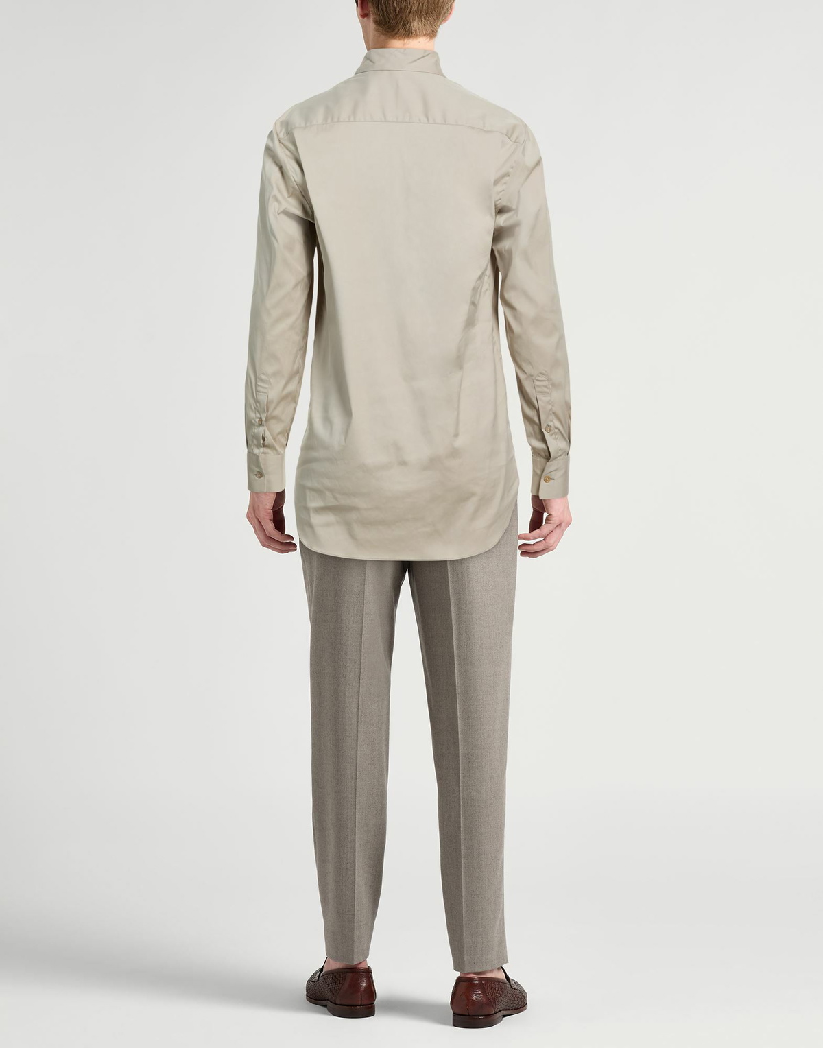 Malo Mens Shirt Khaki