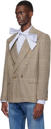 Valentino Beige Double-Breasted Blazer