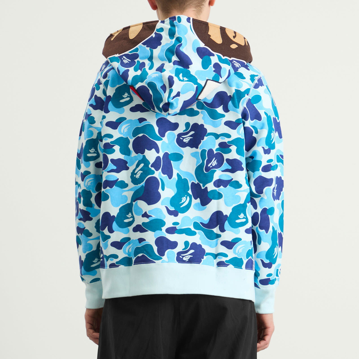 A Bathing Ape Men's ABC Camo 2nd Ape Zip Hoodie in Blue