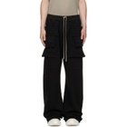 Rick Owens DRKSHDW Black Tower Creatch Wide Cargo Lounge Pants