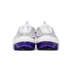 Nike White and Purple Air Vapormax 97 Sneakers