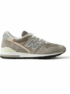 New Balance - 996 Suede and Mesh Sneakers - Gray