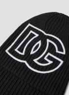 Dolce & Gabbana - Logo Embroidery Beanie Hat in Black