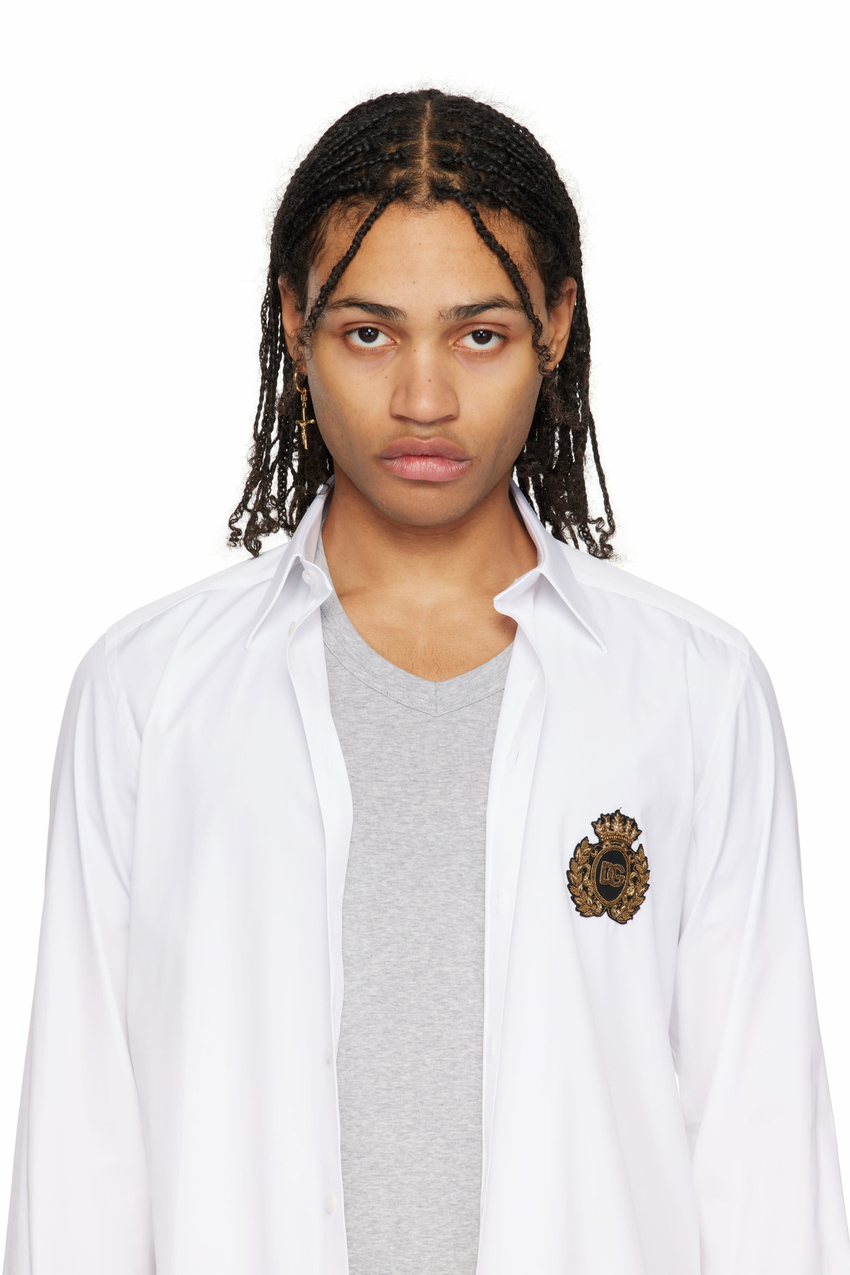 Dolce&Gabbana Gold DNA Cross Single Earring