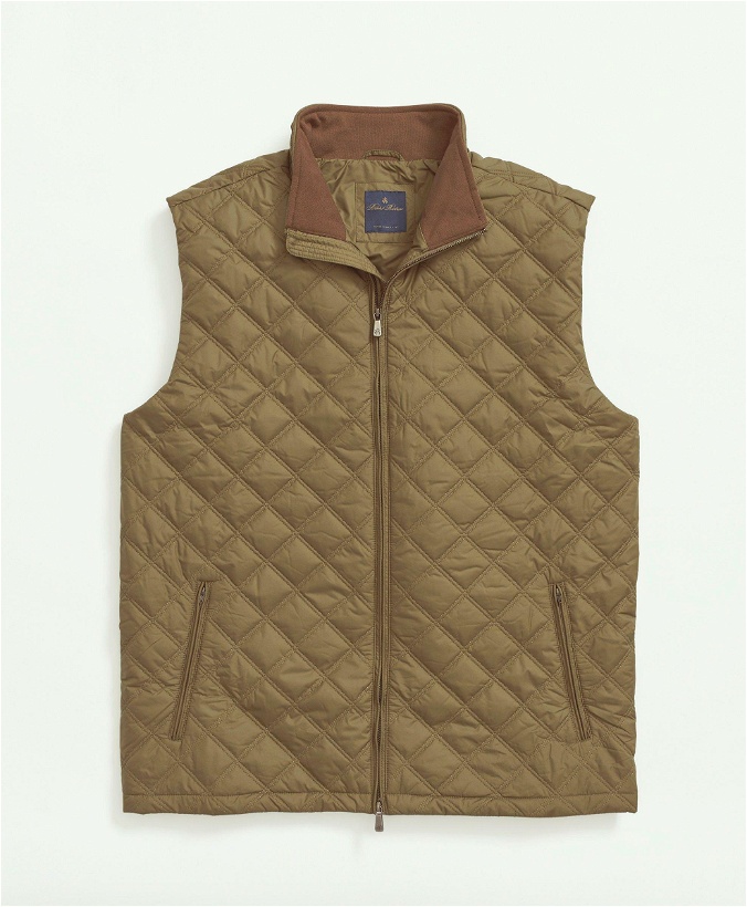 Photo: Brooks Brothers Men's Big & Tall Paddock Diamond Quilted Vest | Green