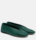 Bottega Veneta Rosa Intrecciato leather ballet flats