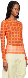 JW Anderson Orange Grid Blouse