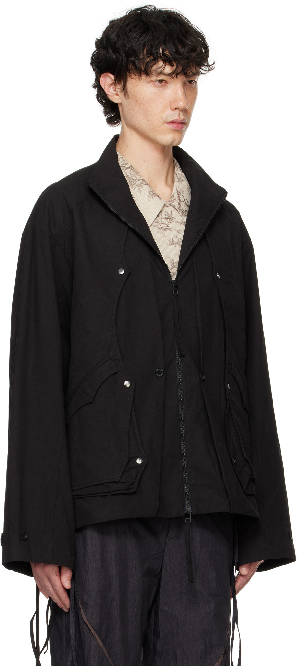 Professor.E Black Poncho Jacket Professor.E