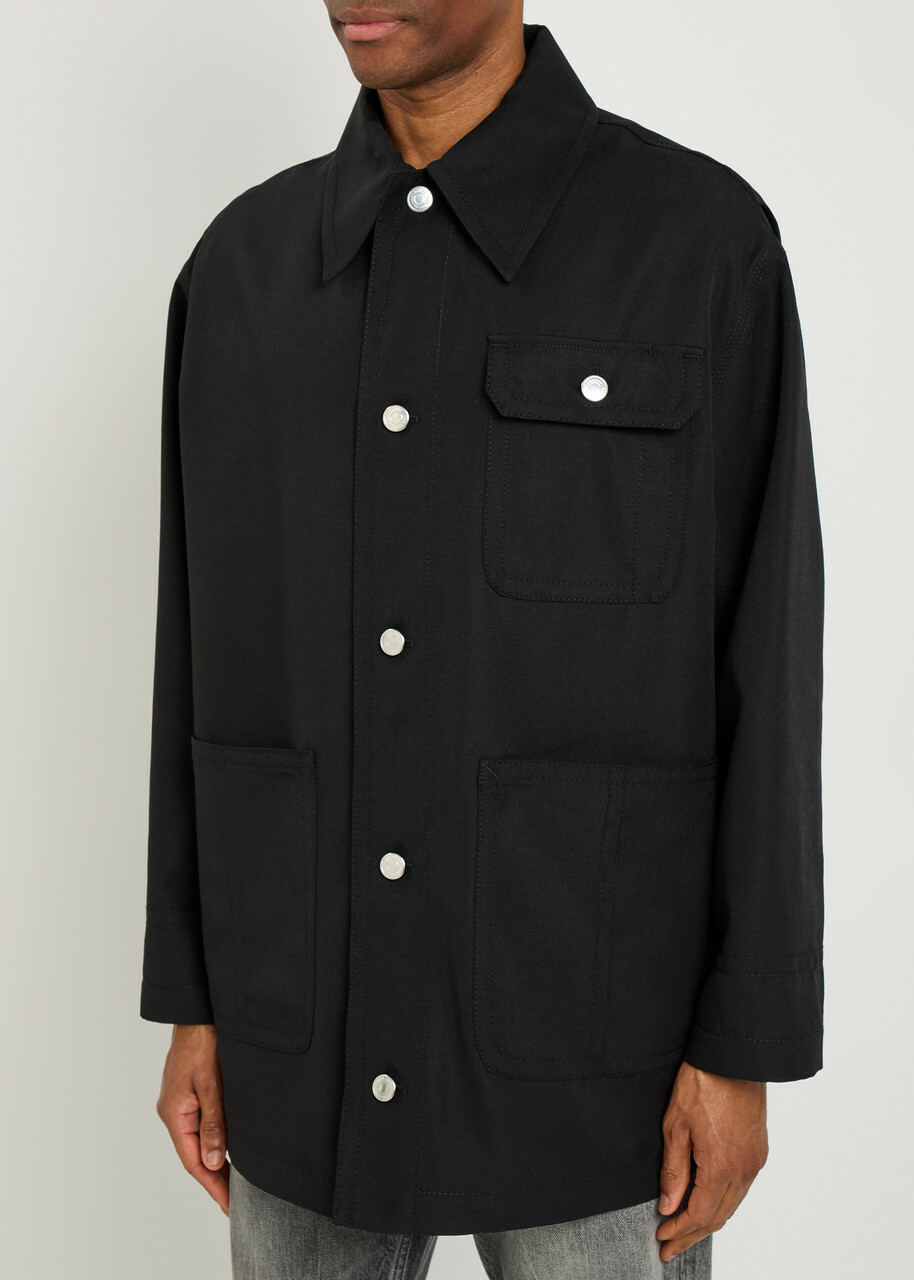 Ami Paris Canvas Overshirt Black