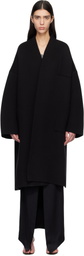 TOM FORD Black Sculptural Interlock Open Coat