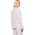 Tekla Pink Fine Twill Long-Sleeved Pyjama Shirt