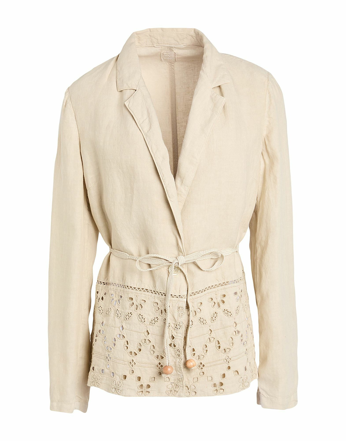 120% Lino Womens Blazer in Beige